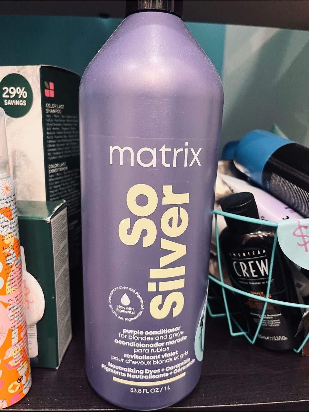 Matix So Silver Purple Hair Conditioner - Purple Bottle
